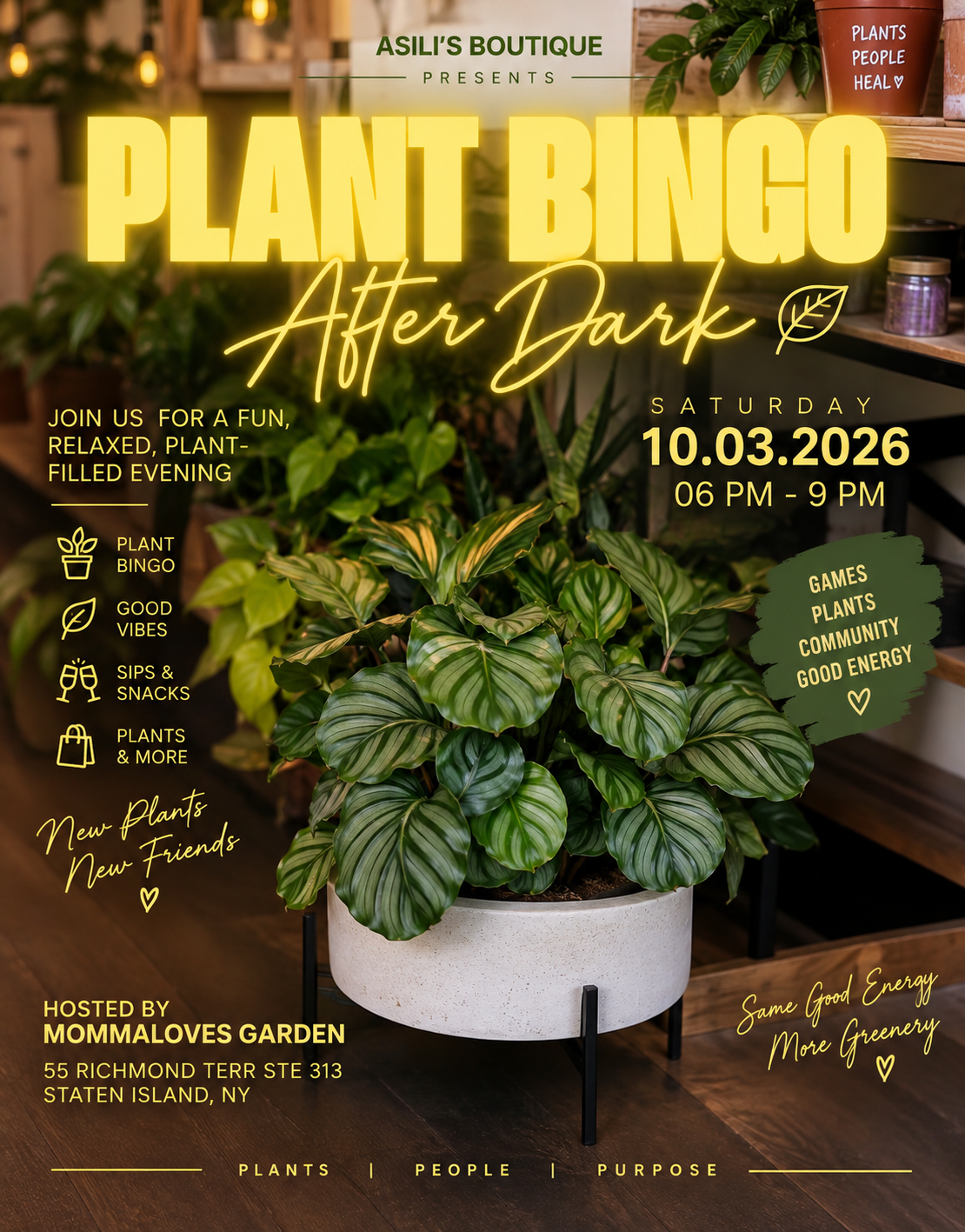 Plant Bingo After Dark Asili's Boutique